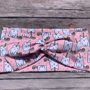Knotted Headbands - Rainbow Unicorn