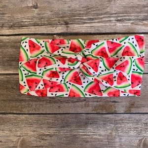 Soft Twist Top Headband - Watermelon