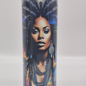 Afrocentric Tumbler - Black Woman Tumbler - Ethnic Tumbler - African American Gifts