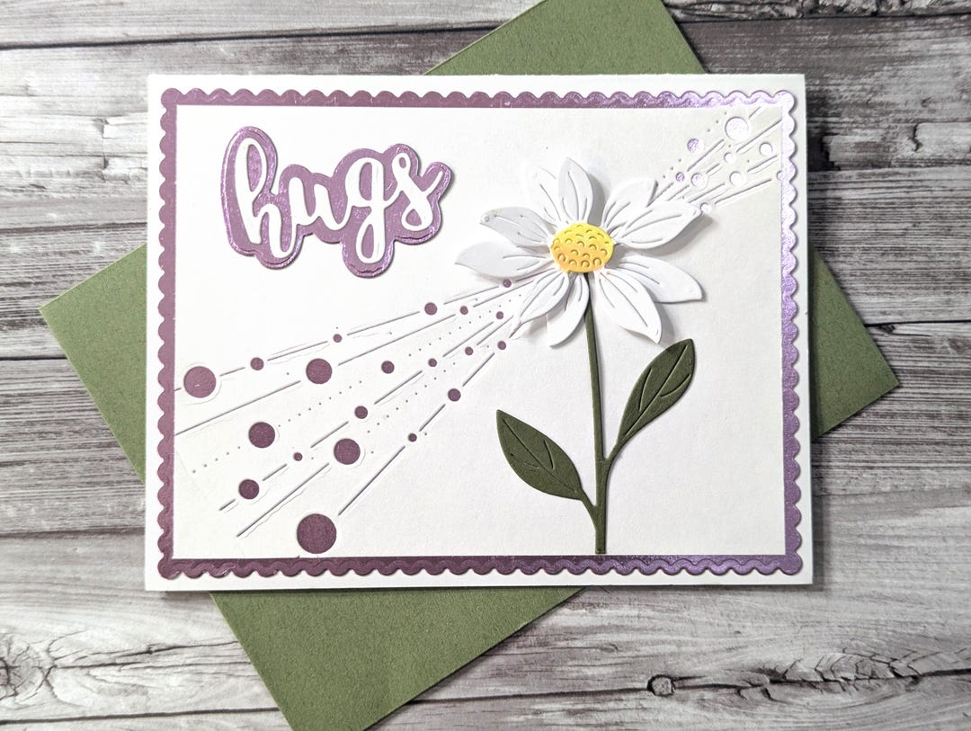 DIY Daisy Greeting Card Kit – Hugs Card, 3D Flower Die Cuts - Etsy