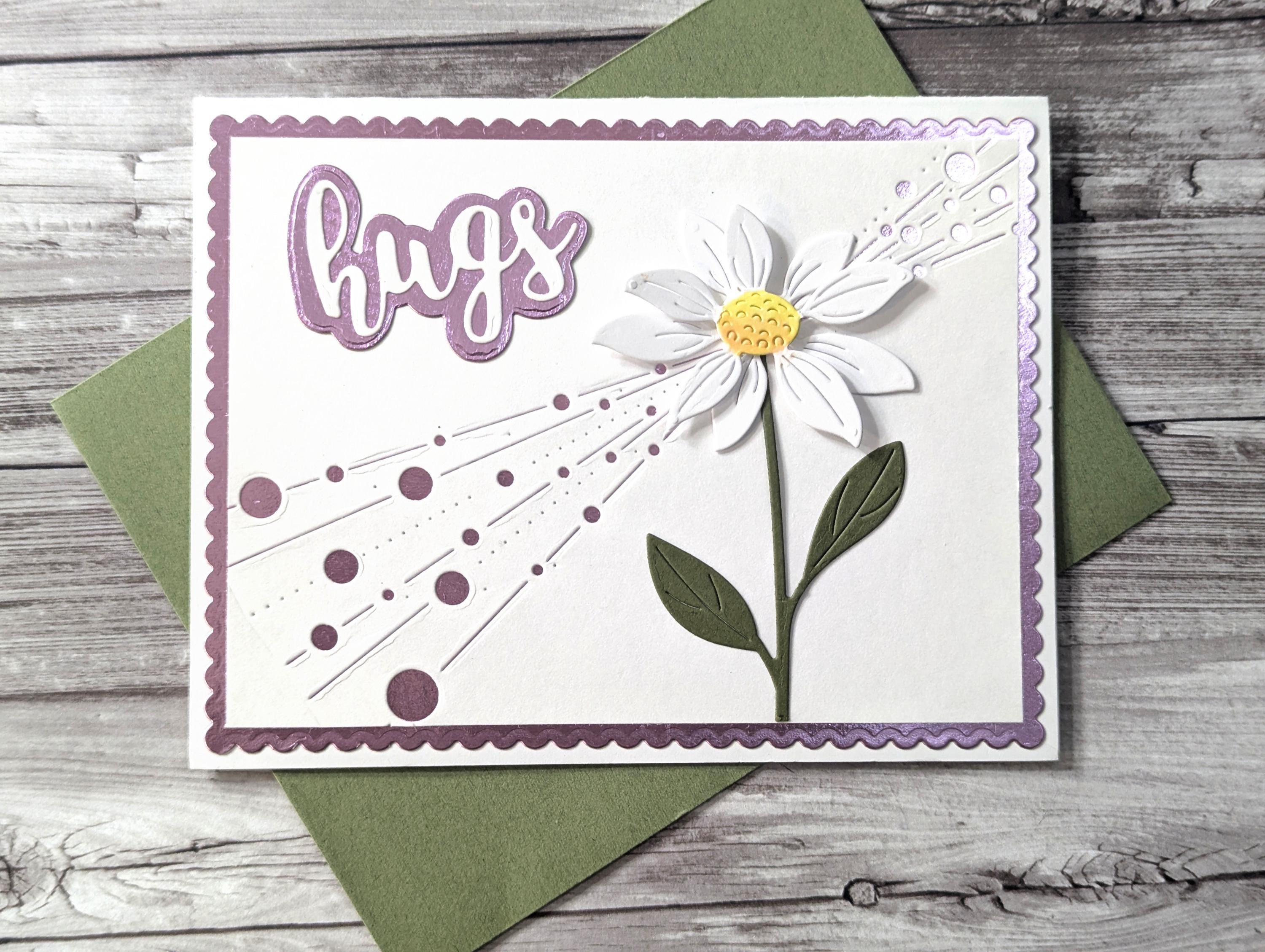 DIY Daisy Greeting Card Kit – Hugs Card, 3D Flower Die Cuts - Etsy