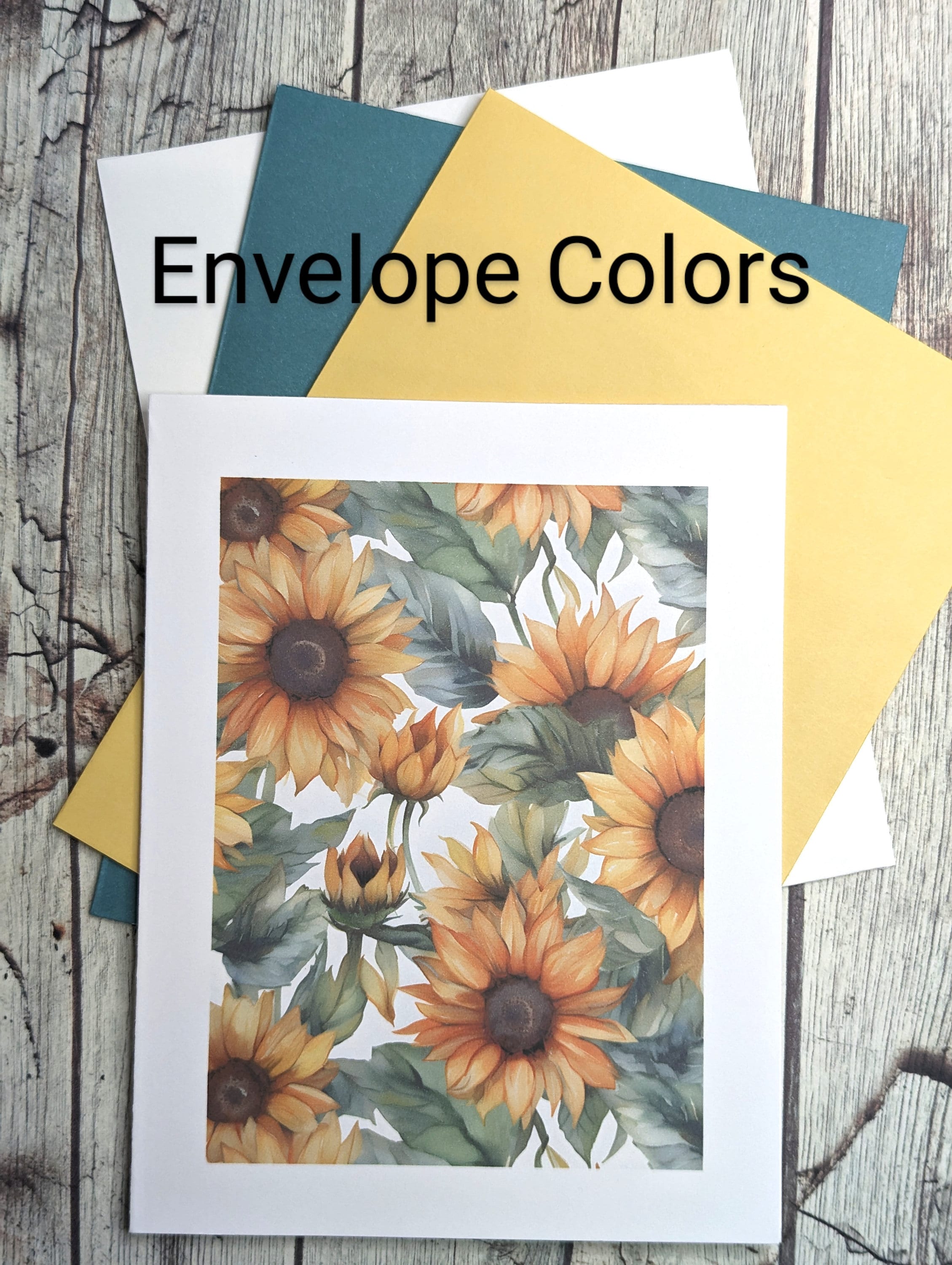 Watercolor Sunflower Note Card Set: Autumn Greeting Cards - Etsy
