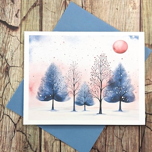 Winter Greeting Cards - Forest Abstract - Winter Forest - Abstract Greeting Cards - Whimsical Greeting Cards - Winter Abstract