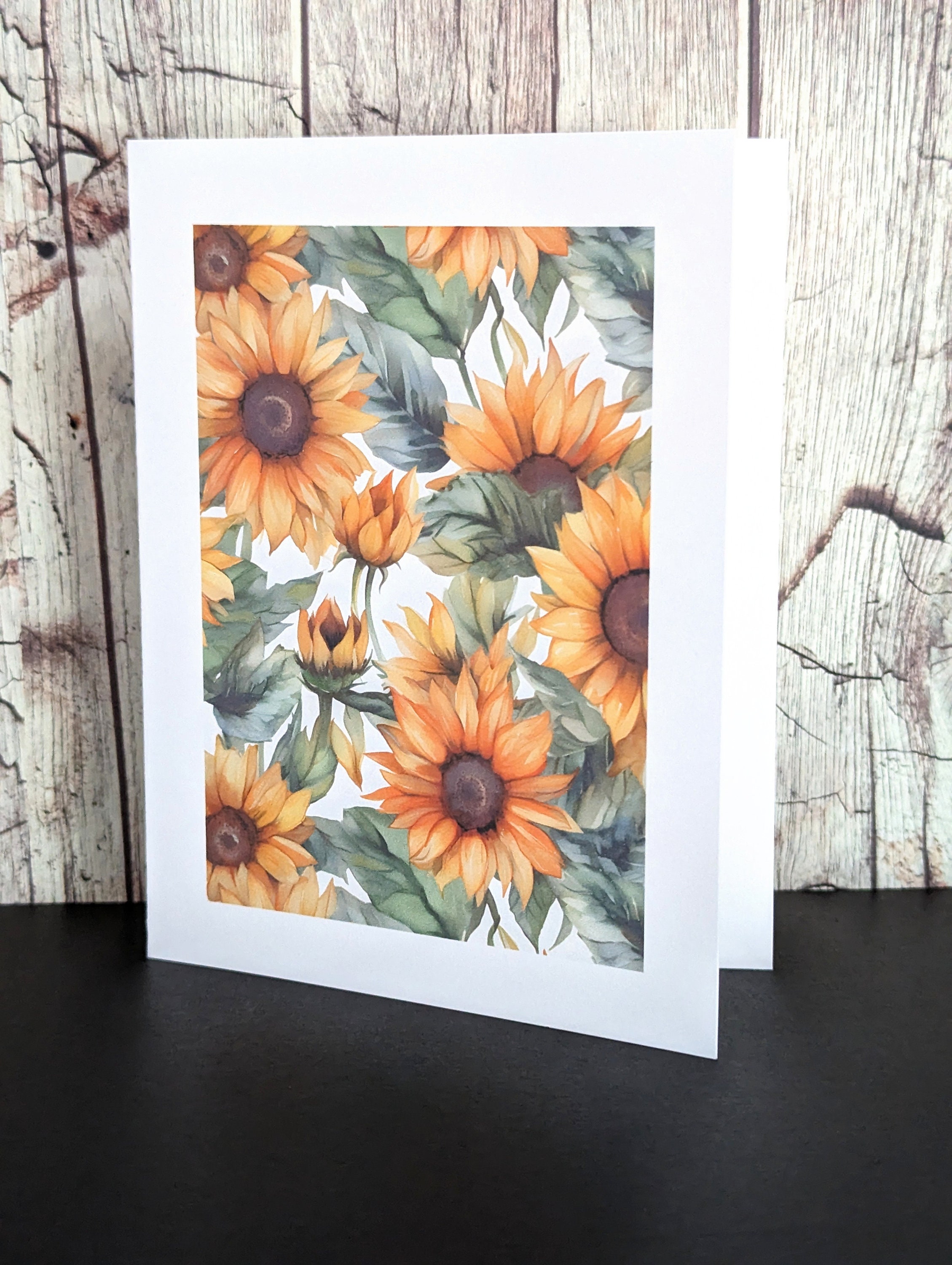 Watercolor Sunflower Note Card Set: Autumn Greeting Cards - Etsy