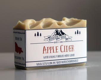 Apple Cider Soap - Handmade Soap, Cold Process Soap, Cocoa Butter, Palm Free Soap