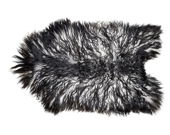 SAL 26-036 - XL Genuine Curly Icelandic Sheepskin Rug Throw