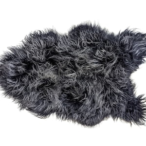 Genuine Icelandic Sheepskin - Frosted Black Curly