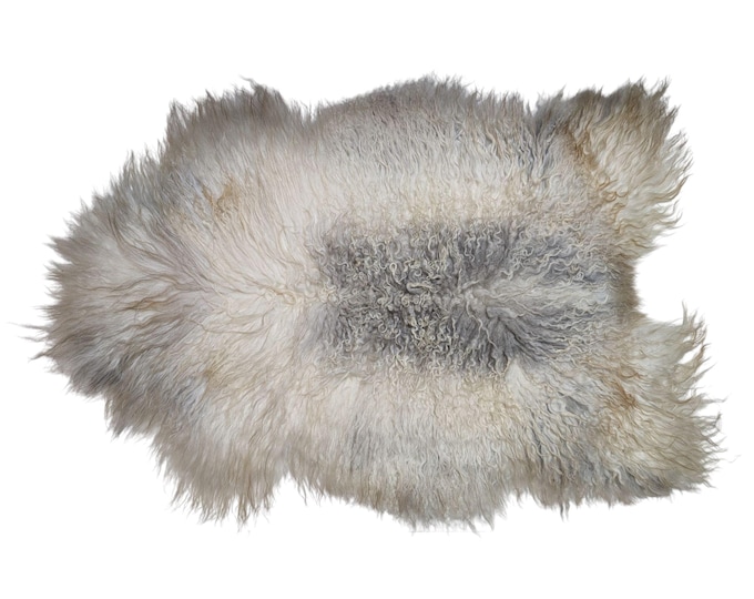 SAL 26-078 - XL Genuine Curly Icelandic Sheepskin Rug Throw