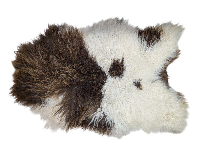 SAL 26-055 - XL Genuine Curly Classic Sheepskin Rug Throw