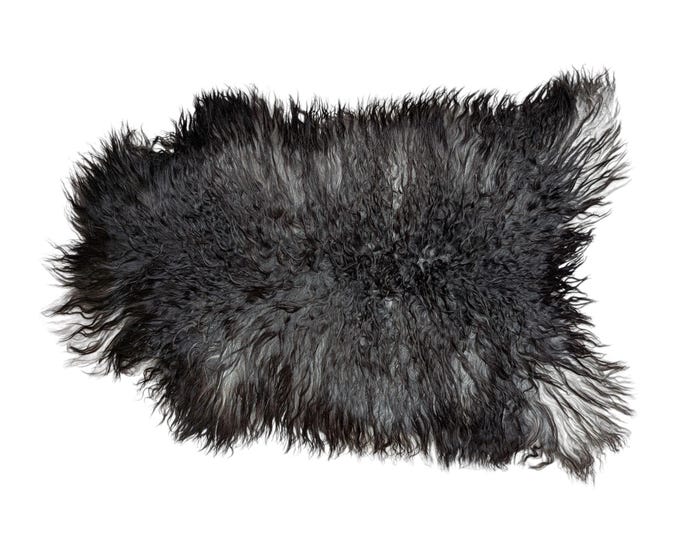 SAL 26-075 - XL Genuine Curly Icelandic Sheepskin Rug Throw