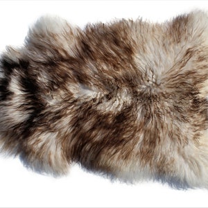 Genuine Icelandic Sheepskin Rug Throw – shade of brown - curly pile