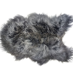 Genuine Icelandic Sheepskin - Frosted Gray Curly