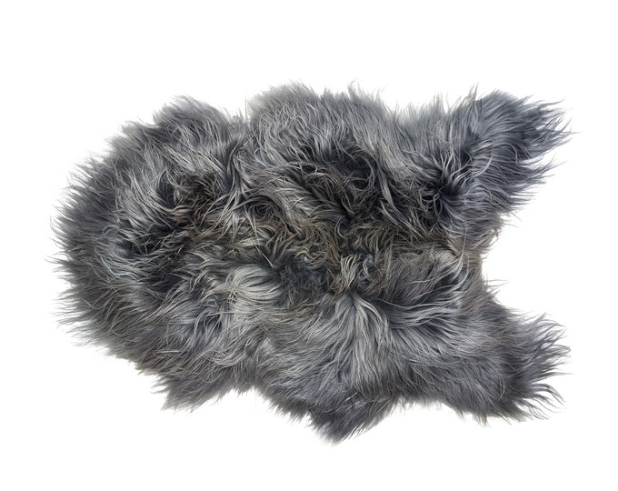 Genuine Icelandic Sheepskin - Frosted Gray Curly