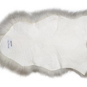 Genuine Icelandic Sheepskin Rug Throw shade of grey image 2