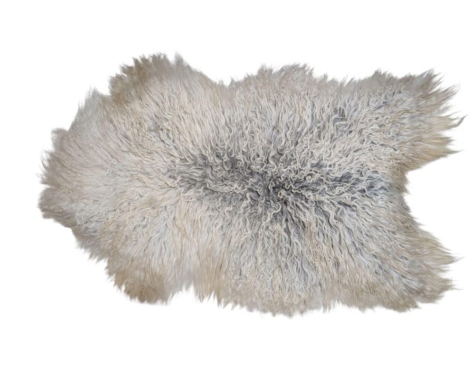 SAL 26-033 - XL Genuine Curly Icelandic Sheepskin Rug Throw