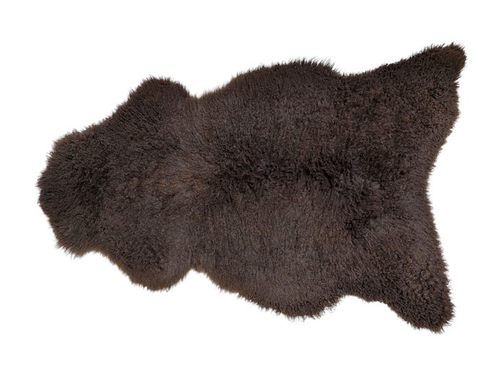 SAL 26-023 - XL Genuine Curly Classic Sheepskin Rug Throw