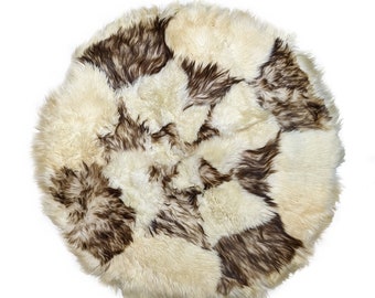 SAL1773 - Genuine Round Sheepskin Rug Throw