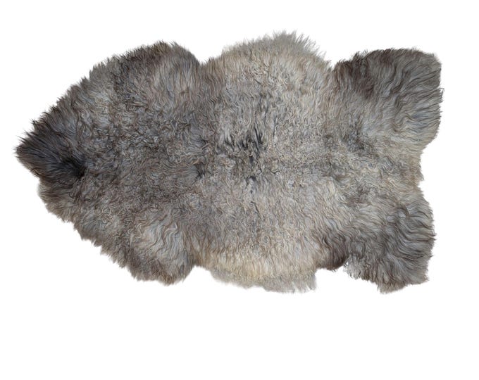 SAL 26-027 - XL Genuine Curly Classic Sheepskin Rug Throw