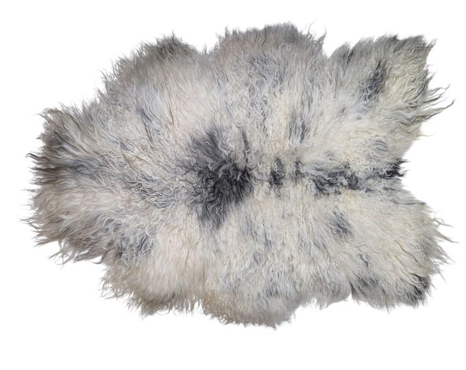 SAL 26-066 - XL Genuine Curly Icelandic Sheepskin Rug Throw