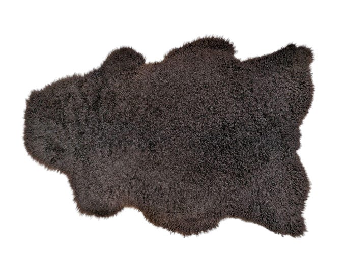 SAL 26-029 - XL Genuine Curly Classic Sheepskin Rug Throw