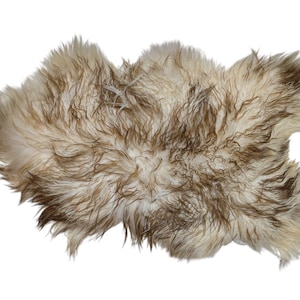 Genuine Icelandic Sheepskin Rug Throw – shade of brown - curly pile