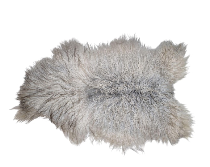 SAL 26-038 - XL Genuine Curly Icelandic Sheepskin Rug Throw