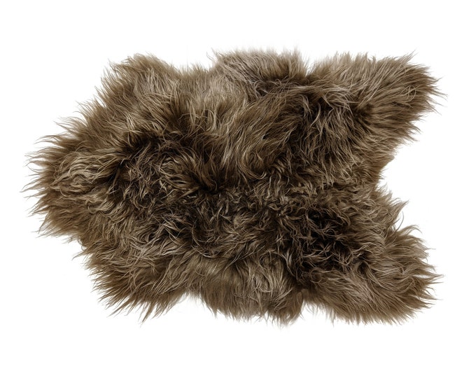 Genuine Icelandic Sheepskin - Frosted Brown Curly