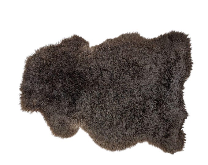 SAL 26-025 - XL Genuine Curly Classic Sheepskin Rug Throw