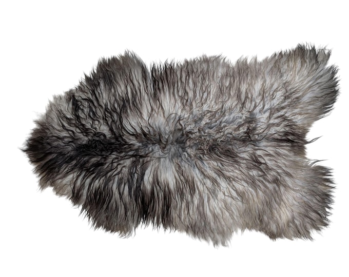 SAL 26-080 - XL Genuine Curly Icelandic Sheepskin Rug Throw