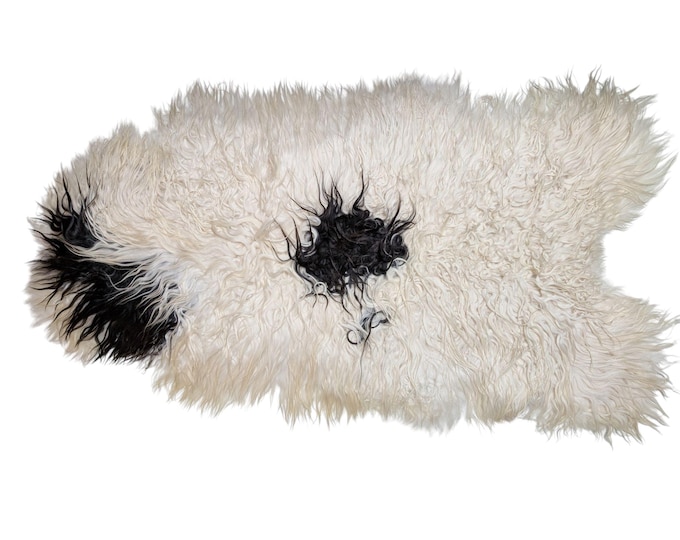 SAL 26-077 - XL Genuine Curly Icelandic Sheepskin Rug Throw