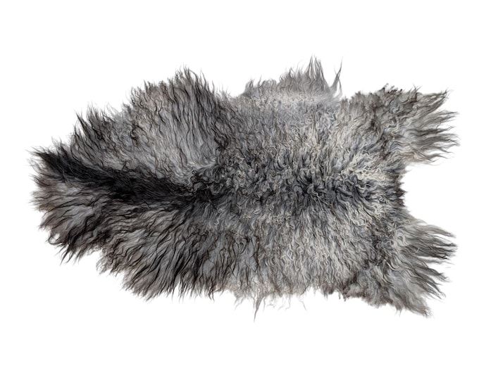 SAL 26-073 - XL Genuine Curly Icelandic Sheepskin Rug Throw