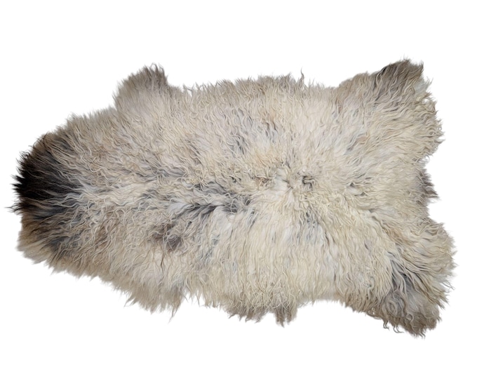 SAL 26-067 - XL Genuine Curly Icelandic Sheepskin Rug Throw
