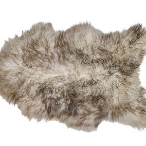 Genuine Icelandic Sheepskin Rug Throw – shade of grey - curly pile