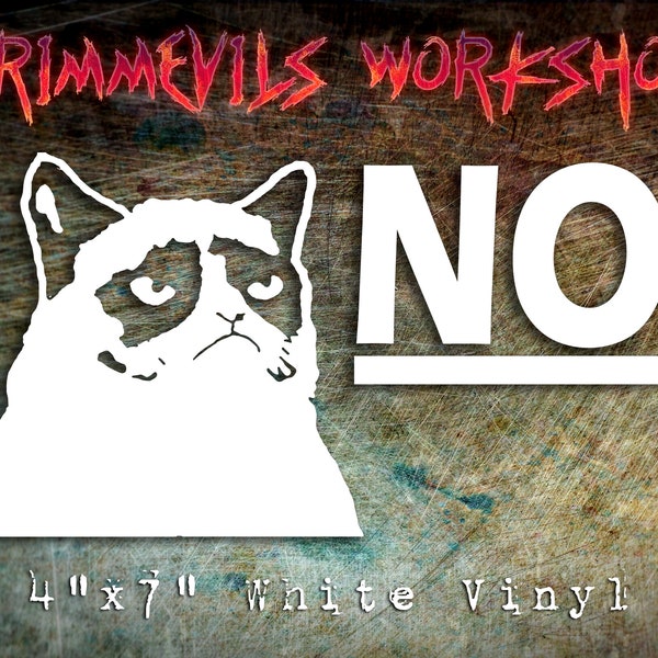 Grumpy Cat NO face vinyl sticker