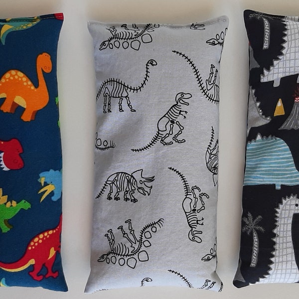 Pochette de congélation dinosaure pour enfants, pack confort pour enfants, sac micro-ondes, pack chauffant pour enfants, pochette Owie pour enfants, pack de riz pour chaud/froid