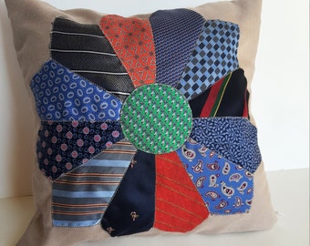 Custom Necktie Pillow Sham, Memorial Keepsake, Manly Gift