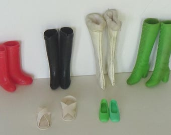 1960s Vintage Barbie Shoes, Boots and Sandals