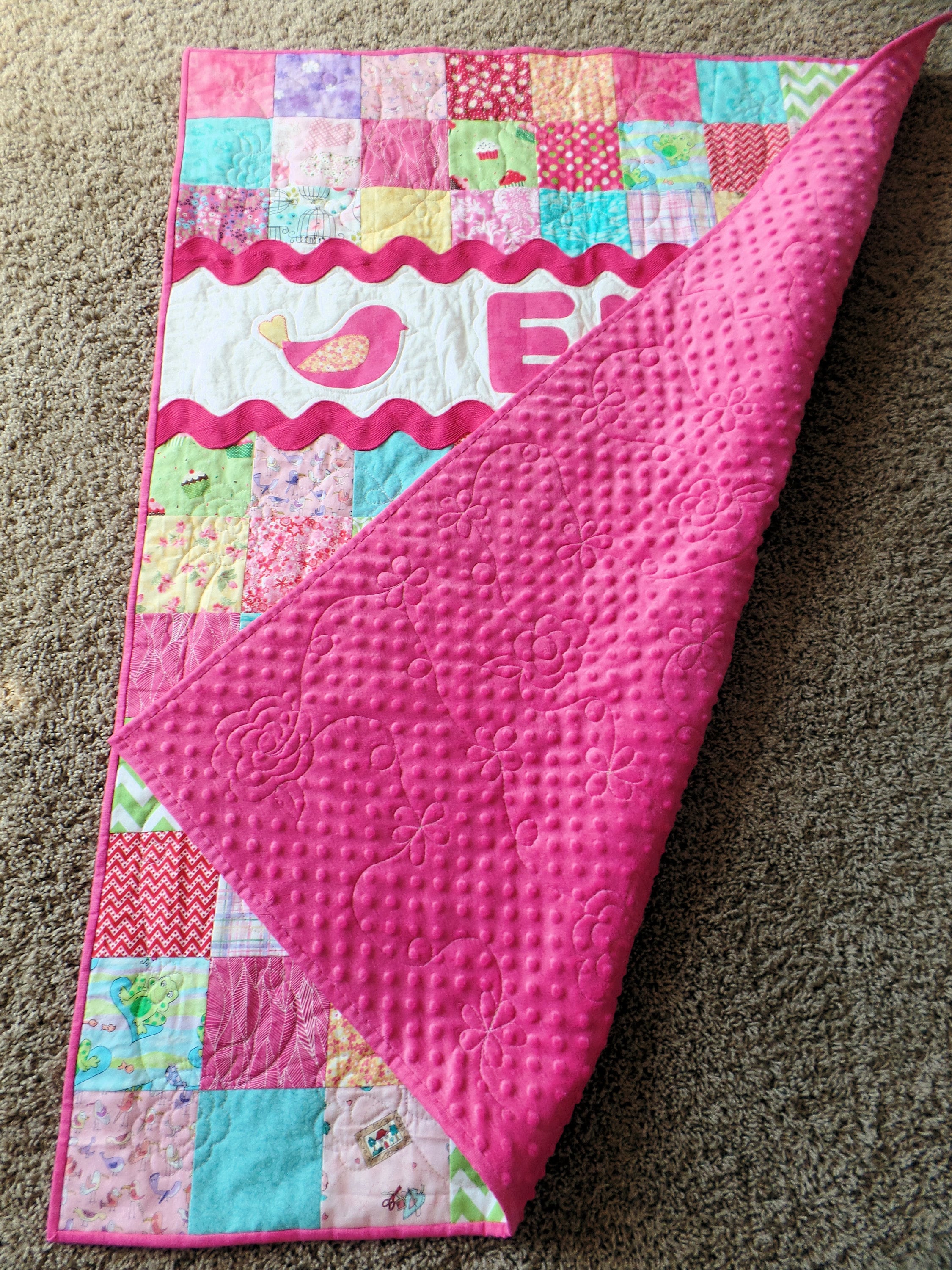 Quilt for a Girl Baby Quilt Baby Name Quilt Special Etsy