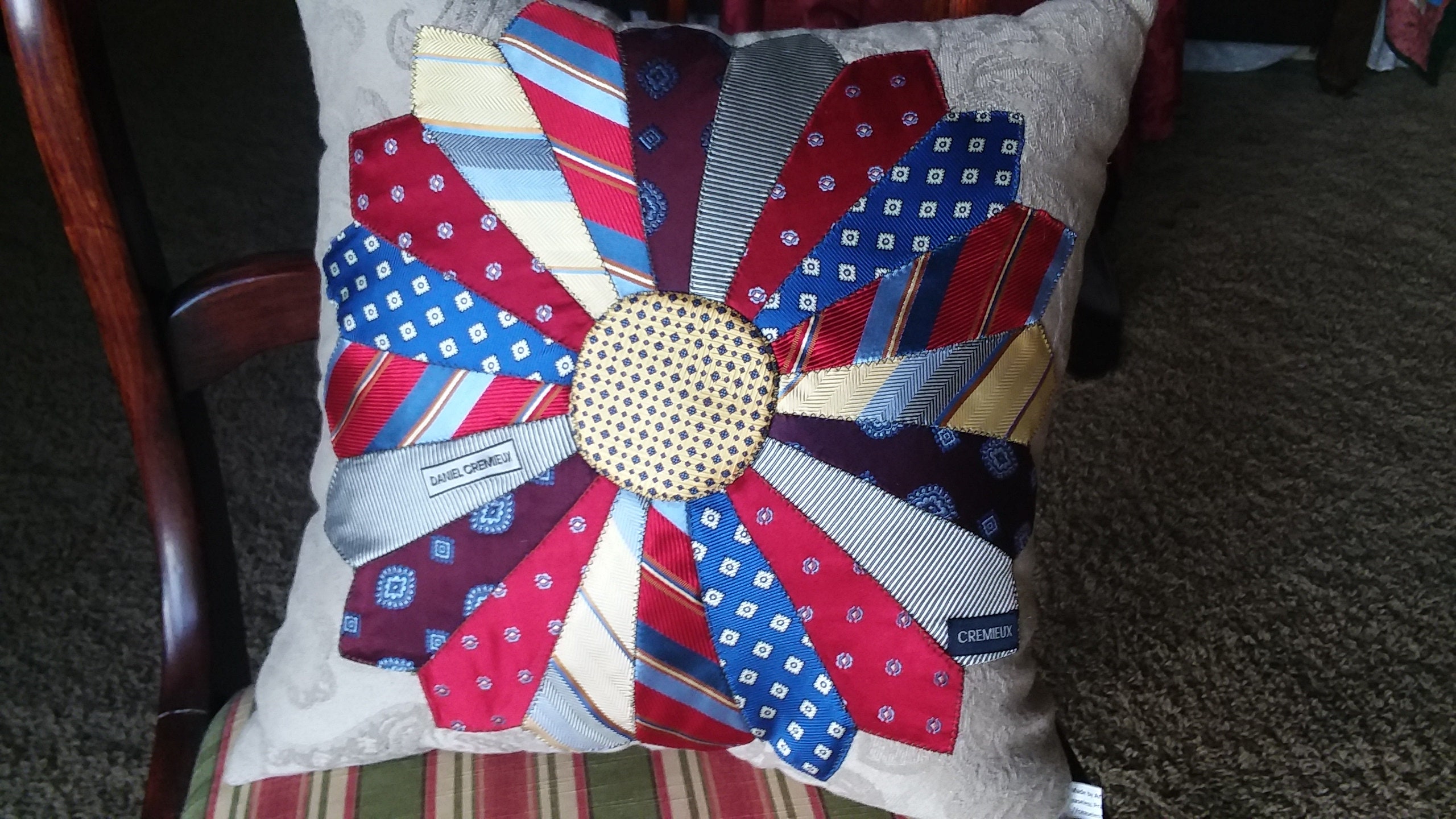 Custom Tie Pillow with Pillow Form 14 Tie Pillow Necktie Etsy