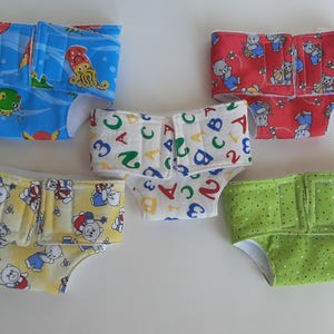 Mittlere Puppenwindeln für 15-Zoll-Puppen, Windeln für Babys, Spielwindeln für Stofftiere und Puppen, Dolly-Windeln, Wiederverwendbare, Bitty Doll