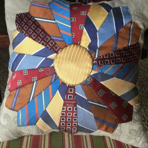 Custom Tie Pillow, 14” Tie Pillow, Necktie Pillow, Memorial Gift, Keepsake Tie Pillow, Masculine Gift, Office Pillow, Manly Home Decor
