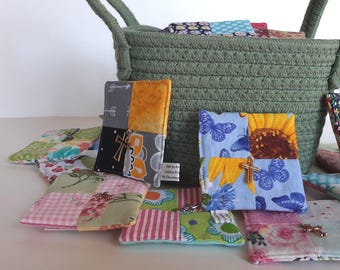 Pocket Prayer Quilt, Tiny Comfort Quilt with Cross, Purse Size Christian Gift