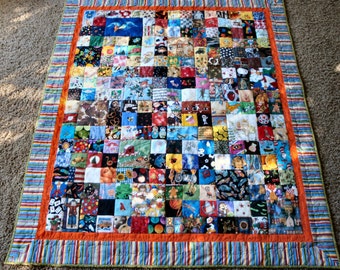 Handmade I Spy Baby Quilt (40x40), Personalized Playtime Blanket