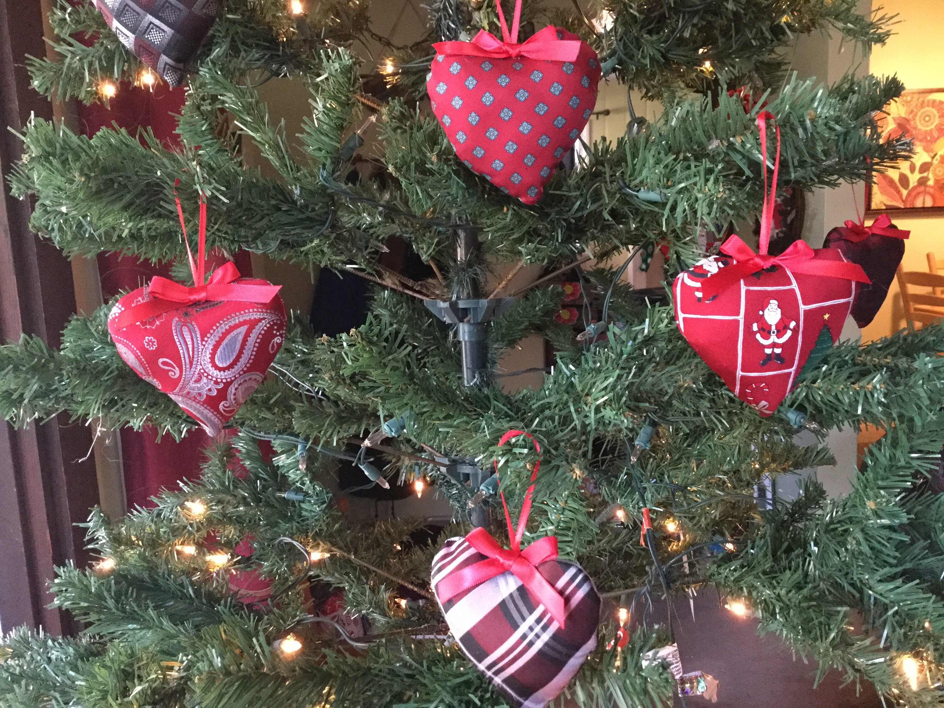 Custom Tie Ornament Heart Necktie Ornament Christmas Etsy