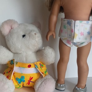 Puppen-Windeln, Spiel-Windeln für Kuscheltiere und Puppen, Püppchen-Windeln, Babydoll-Windeln, Windeln für Bären, Cabbage Patch, 18 inch Doll