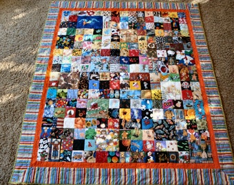 Twin Size I Spy Quilt, Personalized Playtime Blanket