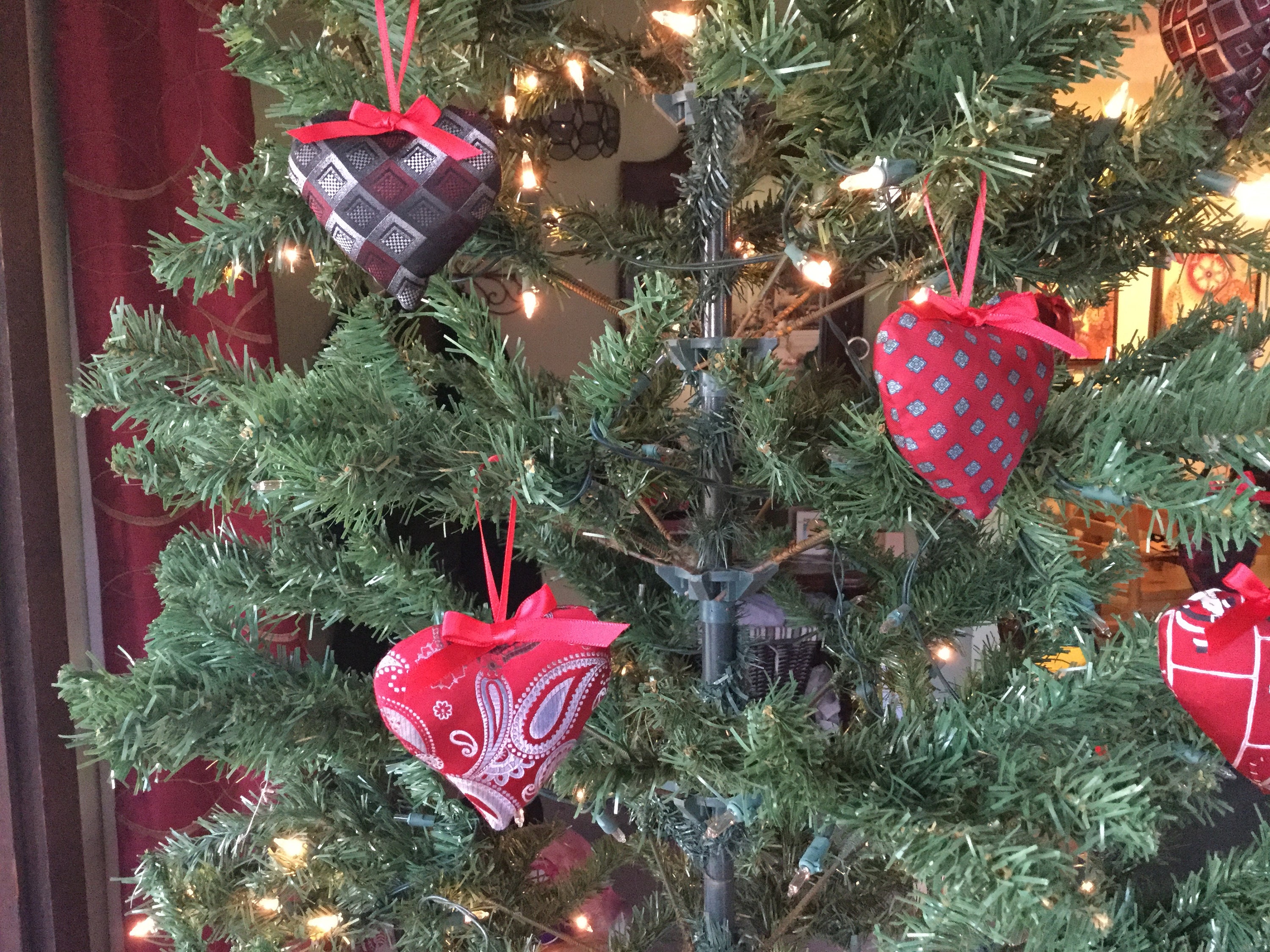 Custom Tie Ornament Heart Necktie Ornament Christmas Etsy