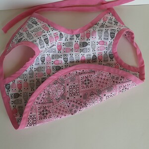 Cowgirl Bib, Pink Bib, Girl Bib, Large Girl Bib, Bib with Ties, Large Bib with Ties, Bib with Shoulders, Baby Girl Gift, Toddler Bib