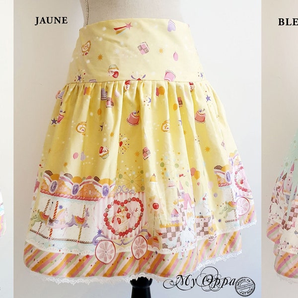 Jupe kawaii sweet lolita carrousel, princesse