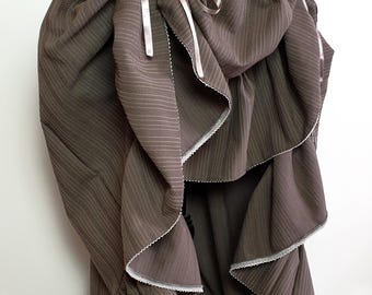 Off-white double-sided skirt with knotting, bohemian steampunk creation, women's clothing, wedding ceremony